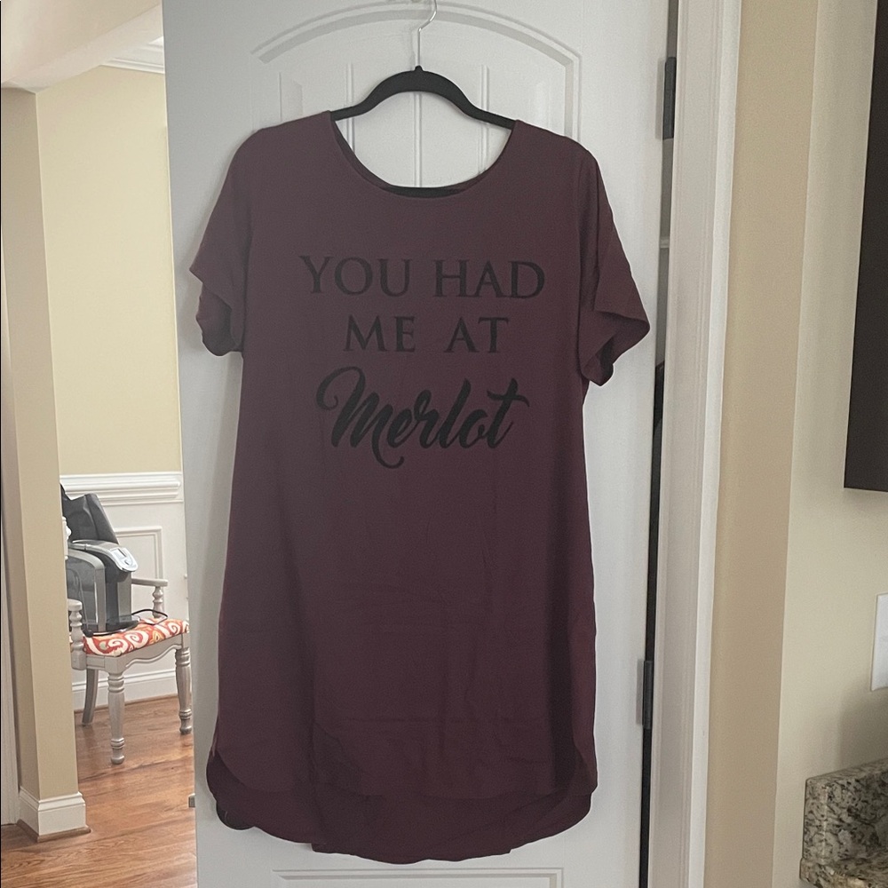 Burgundy Graphic Sleepshirt